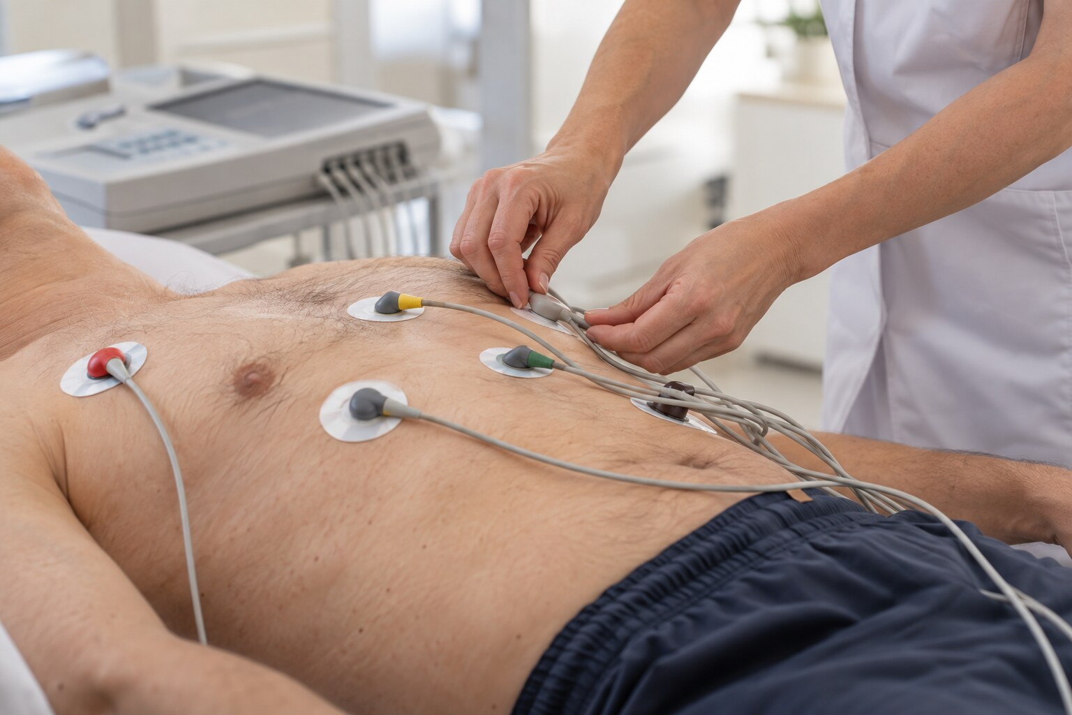 Examen par électrocardiogramme au repos